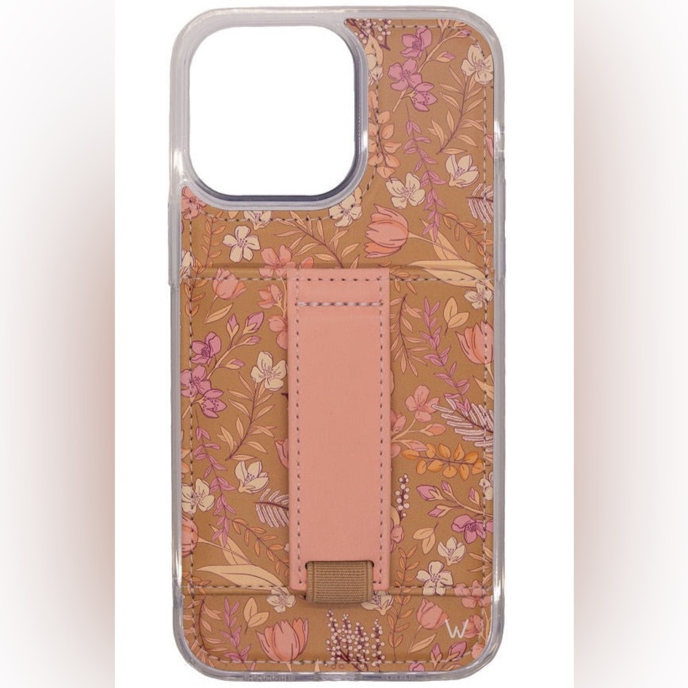 Floral Tan Phone Case with Stand